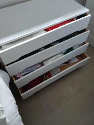 Cajonera blanca multiusos de madera