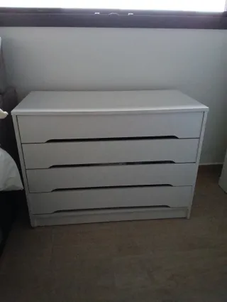 Cajonera blanca multiusos de madera