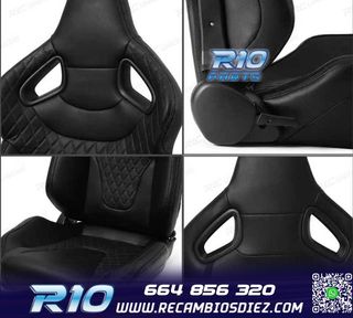 ASIENTO BAQUET UNIVERSAL CUERO NEGRO ESTILO SPORTSTER
