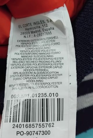 Cazadora azul con capucha Kids Collection