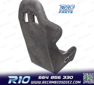 KIT ASIENTO BAQUET UNIVERSAL NEGRO ALCANTARA ESTILO EVO