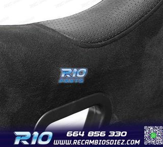 KIT ASIENTO BAQUET UNIVERSAL NEGRO ALCANTARA ESTILO EVO