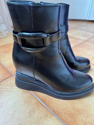 Stivaletti Solo Soprani Zeppa Vera Pelle 38