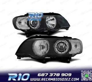 FAROS OJOS ANGEL LED NEGRO APTOS XENON BMW X5 E53 99-03