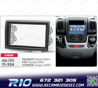 MARCO NEGRO RADIO 2-DIN PARA CITROEN JUMPER PEUGEOT BOXER FI