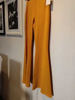 Pantalón campana retro mostaza Talla S