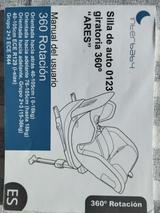 Silla Auto Giratoria 360º 1-6 años