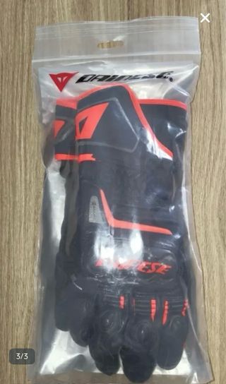 Guantes Dainese Carbon Moto Deportiva Negro rojo L