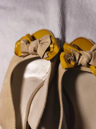 Sandalias La Badia Firenze Beige/Amarillo T.39