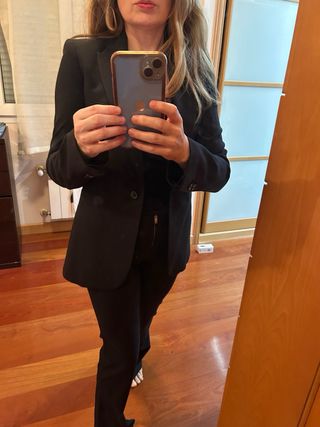 Americana Zara Mujer Negra Talla XS