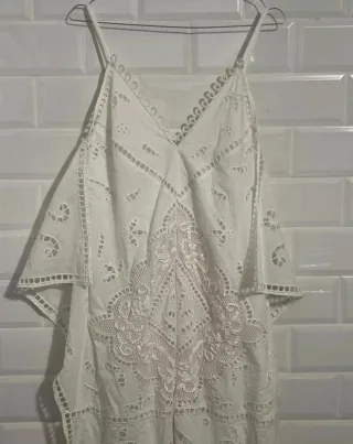 Vestido blanco Zara bordado