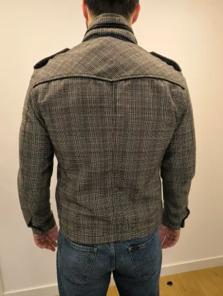 Cazadora Zara cuadros hombre