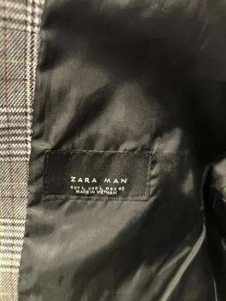 Cazadora Zara cuadros hombre