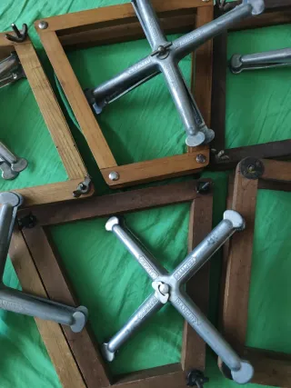 Prensas madera raquetas tenis colección decoración