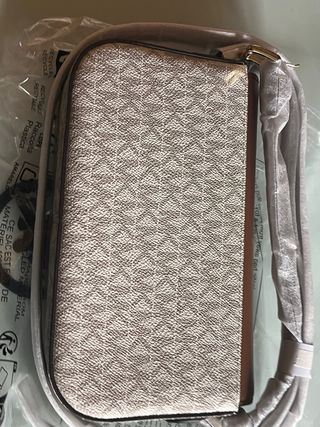 Borsa Michael Kors tracollina beige/marrone