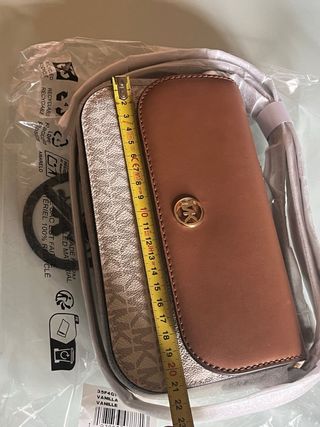 Borsa Michael Kors tracollina beige/marrone