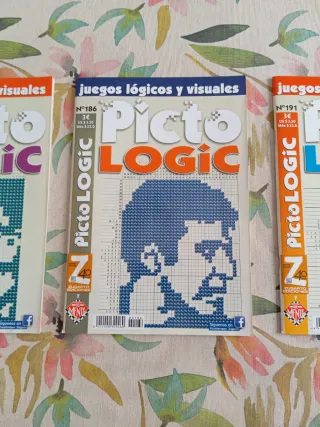 Lote 3 Revistas PictoLogic Juegos Lógicos