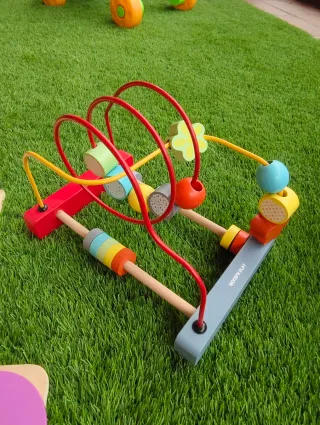 Lote Juguetes Bebé Madera y Tela