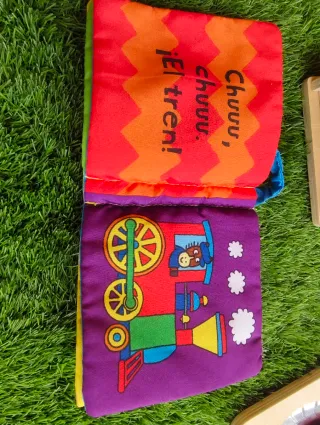 Lote Juguetes Bebé Madera y Tela