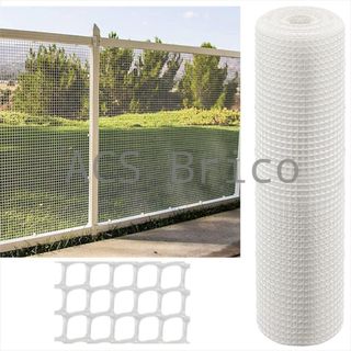 Malla Plástica - 5x5mm - 1,00x25 m - Blanca