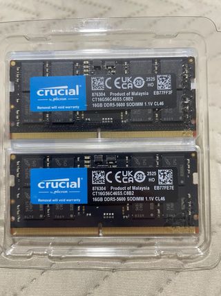 Crucial DDR5 32GB (2x16GB) 5600MHz SODIMM RAM