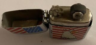 Accendino tipo Zippo Mini Bandiera USA Aquila