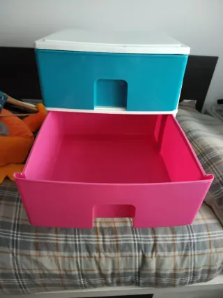 Cajonera de plástico apilable 3 cajones