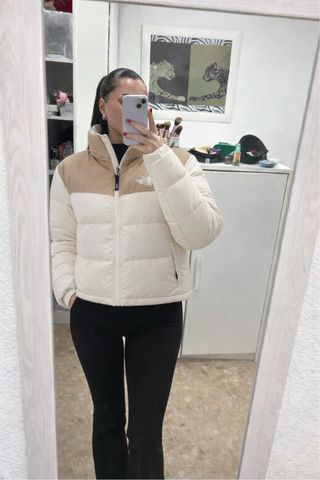 Chaqueta The North Face Beige y Blanca