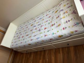 Cama nido blanca con cajones