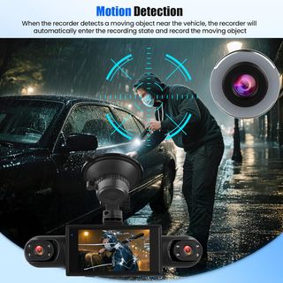 Dash Cam 4 cámaras 1080P, visión 360°