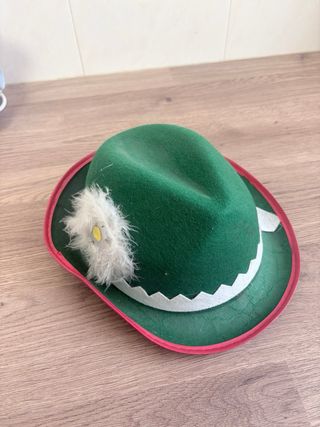 Disfraz Marrón y Rosa Tirolesa con sombrero