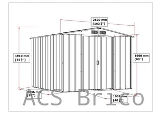Caseta Metálica Eco Calpe 233x262x191 cm - Duramax