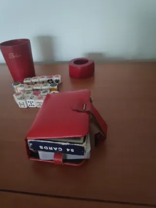 Conjunto Vintage Juegos Mesa Cuero