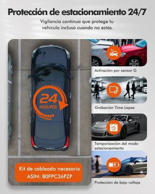 Cámara de Coche 4.5K+2K Delantera y Trasera