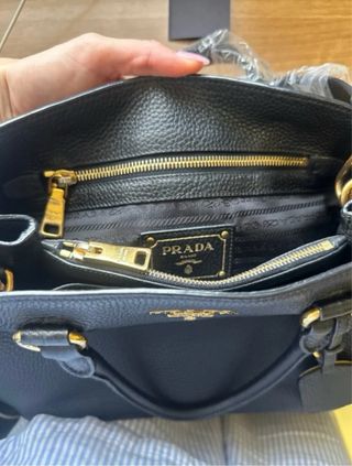Borsa Tote/Shopping Prada Nero in Pelle