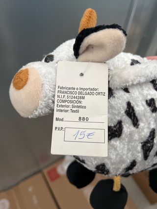 Bolso infantil vaca peluche