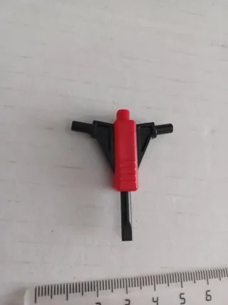 Playmobil martillo neumático rojo y negro