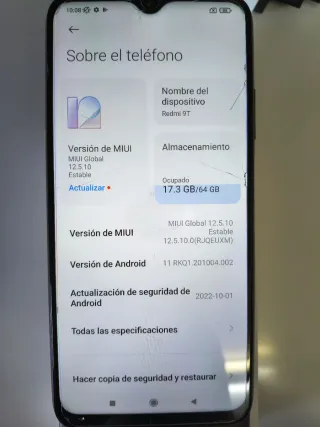 Xiaomi Redmi 9T 64GB Negro NFC