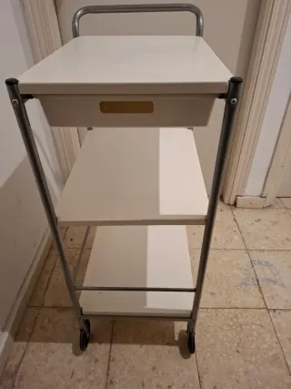 Carrito auxiliar cocina blanco