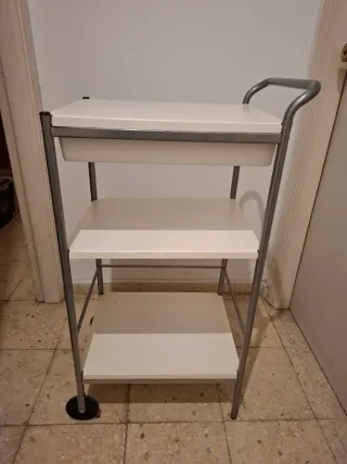 Carrito auxiliar cocina blanco