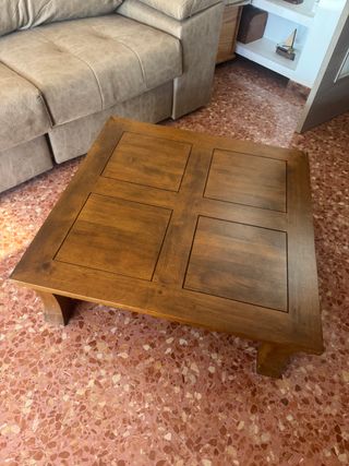 Mesa DE CENTRO baja cuadrada MAORI de Hévea