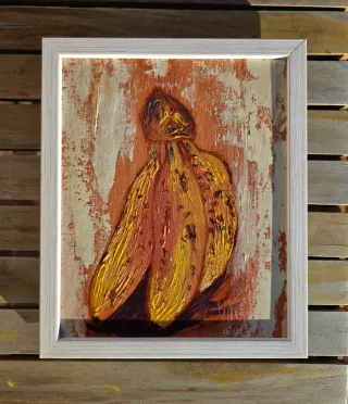 Pintura al óleo de plátanos