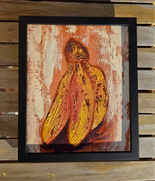 Pintura al óleo de plátanos
