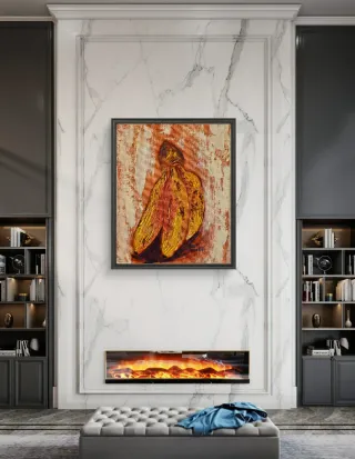 Pintura al óleo de plátanos