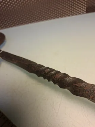 Gancho forjado antiguo