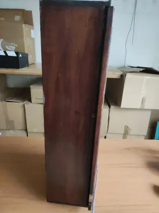 Reloj de Pared Antiguo Madera y Cristal