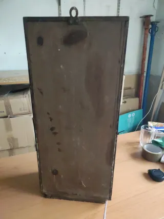 Reloj de Pared Antiguo Madera y Cristal