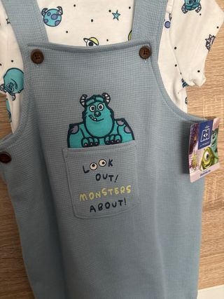 Conjunto Monstruos S.A. Primark 6-9 meses