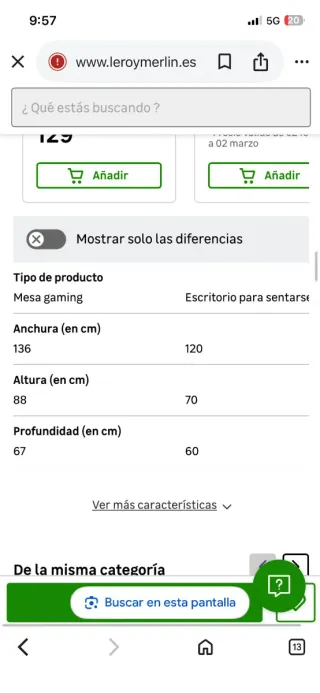 Escritorio Gaming Gris