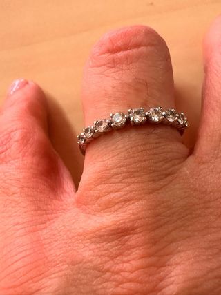 Anillo de diamantes oro blanco 18k